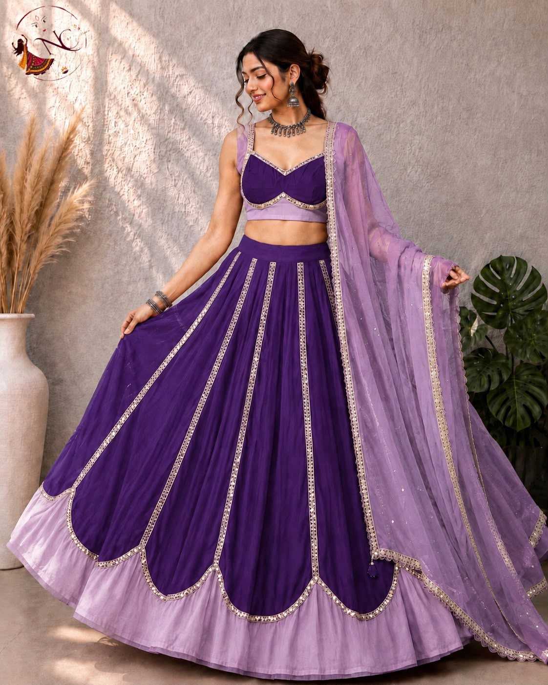 Heavy Roman Silk Wedding Lehenga