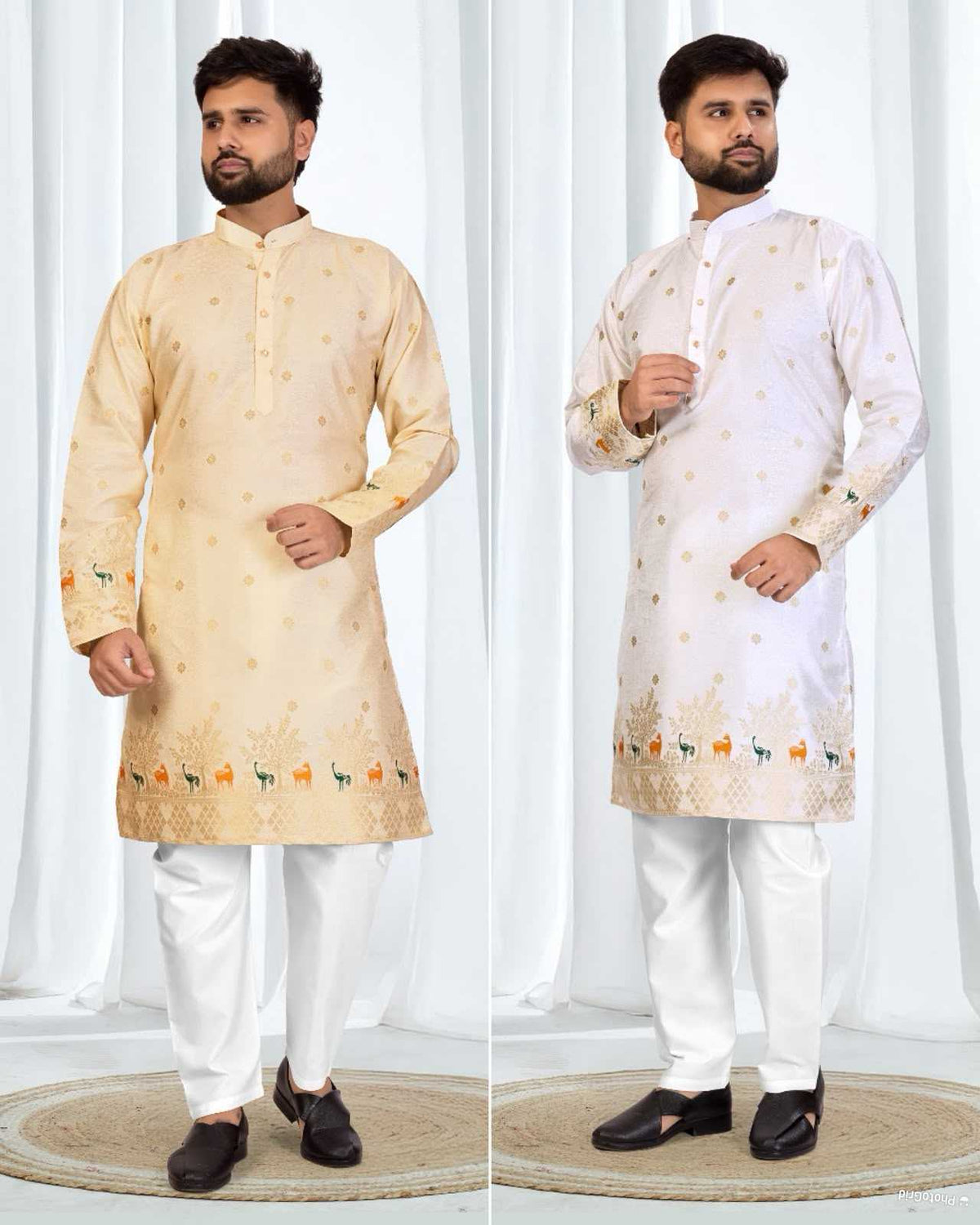 Jacquard Mens Kurta