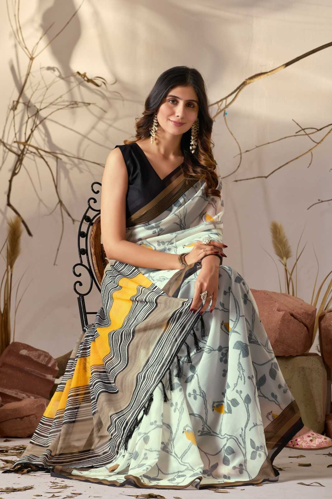 Georgette Printed Saree JT-138266