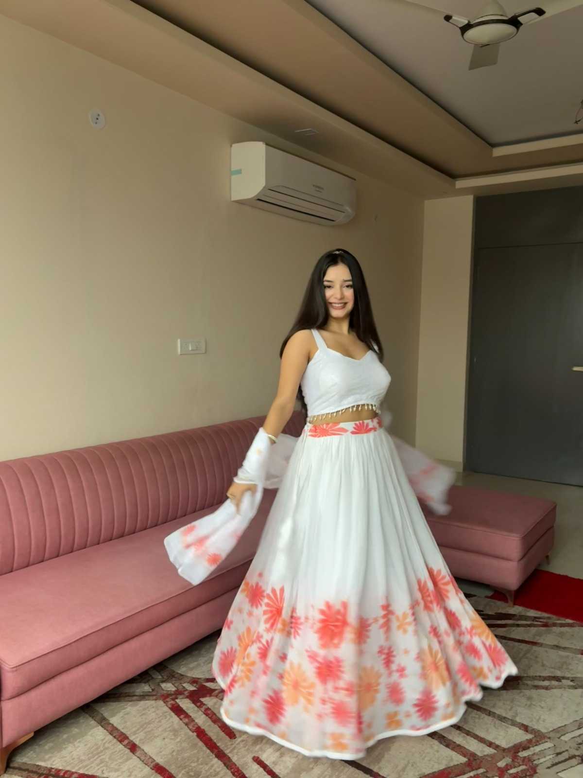 Georgette Printed Lehenga