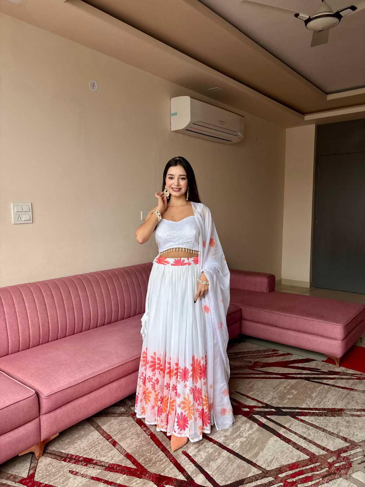 Georgette Printed Lehenga
