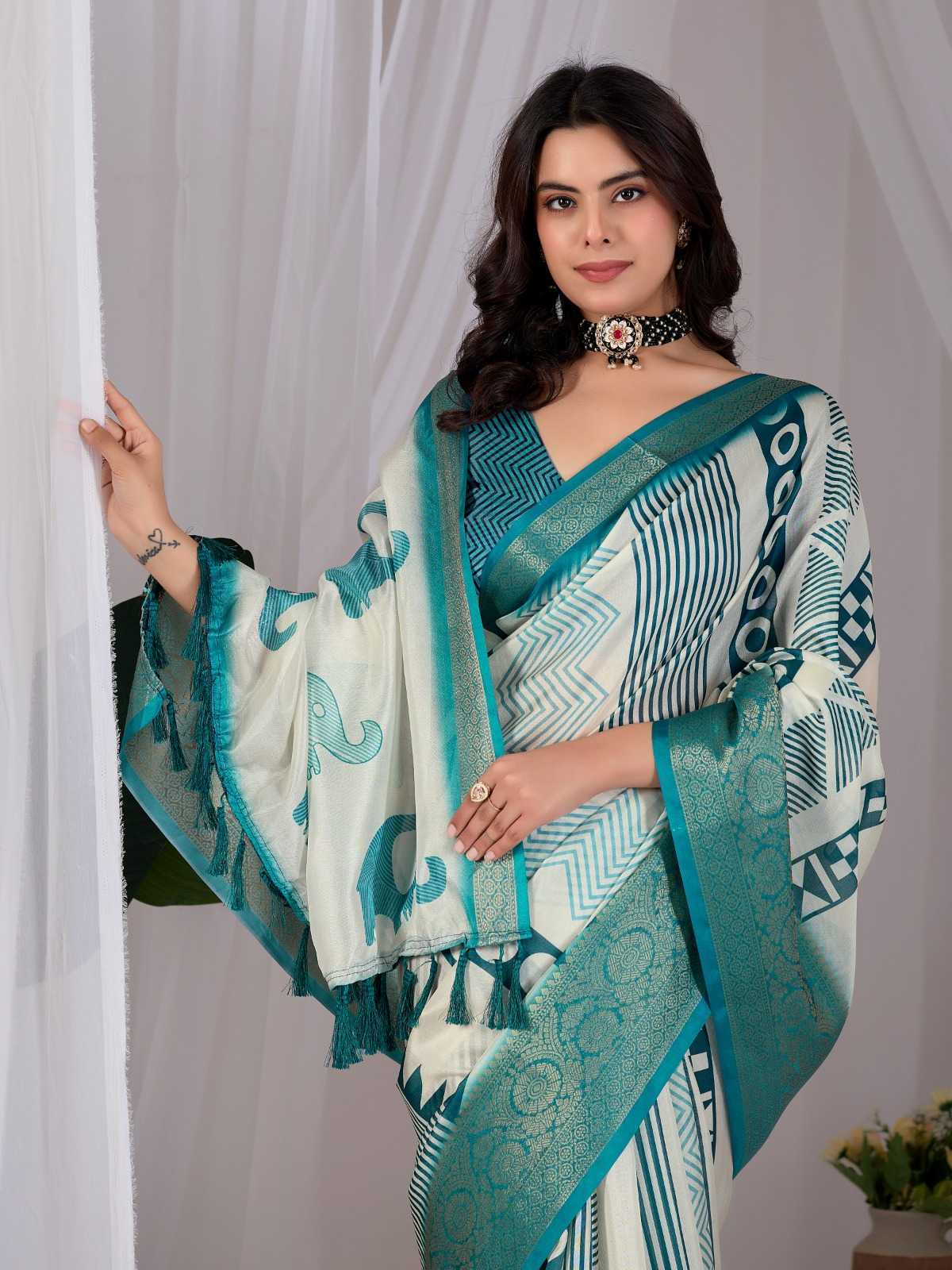 Lichi Silk Printed Saree