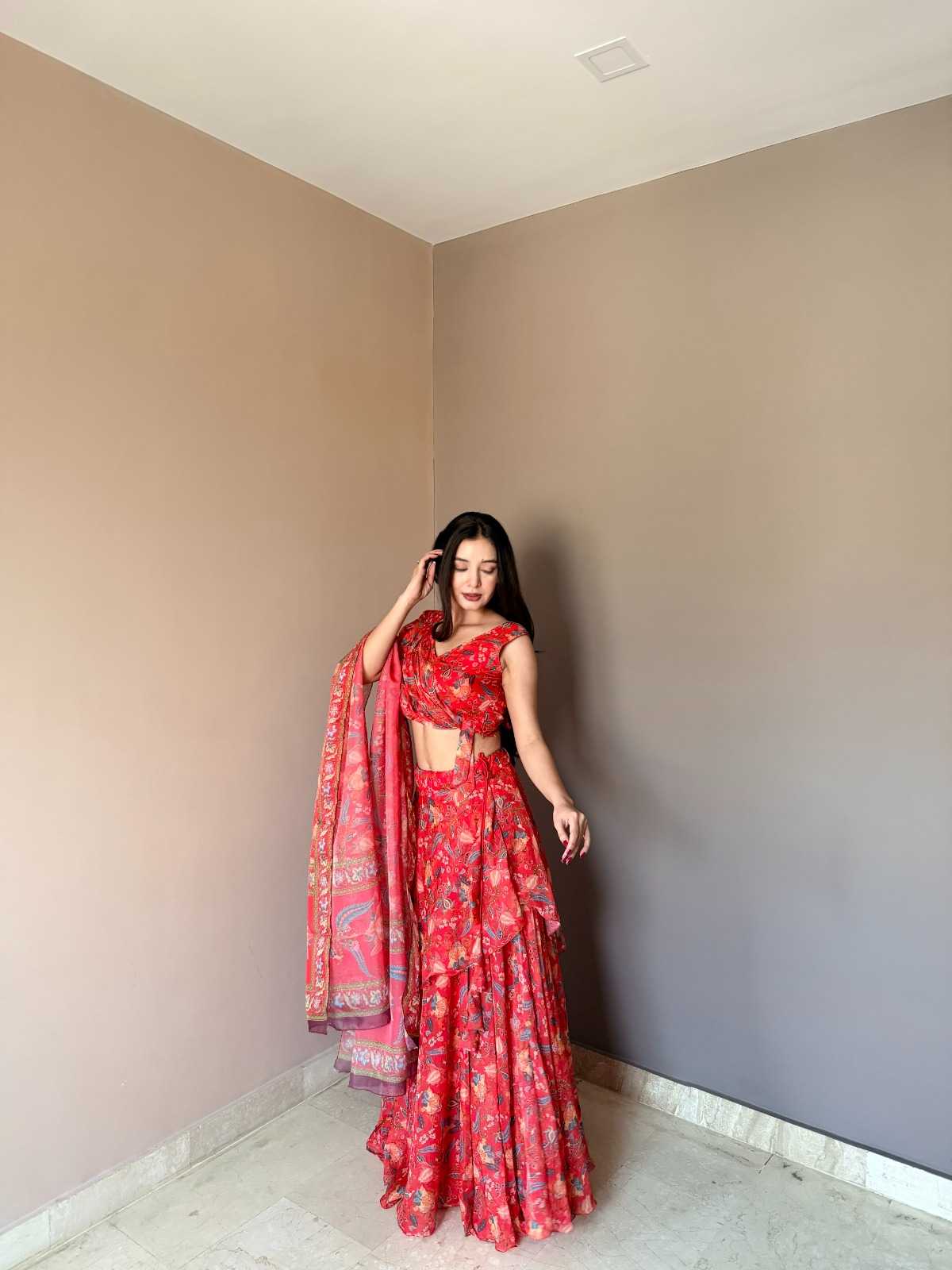 Organza Designer Lehenga