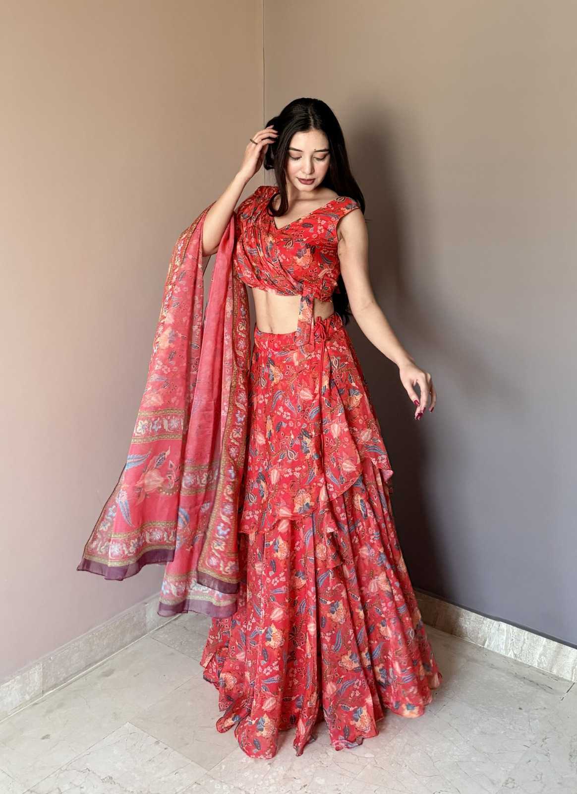 Organza Designer Lehenga