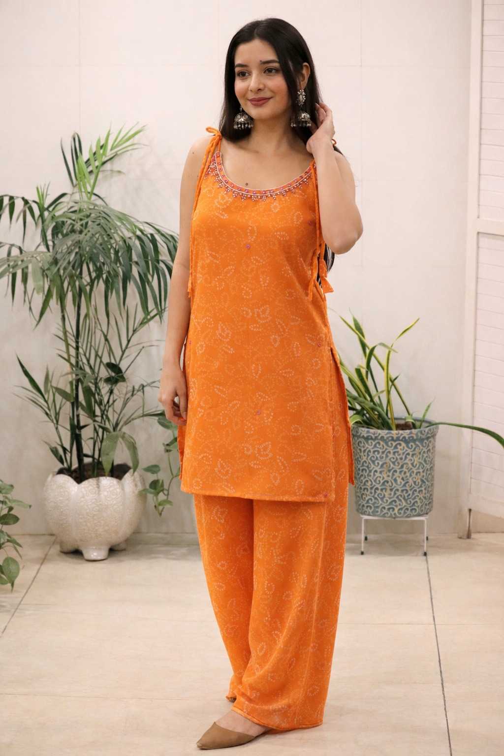 Georgette Mirror Work Kurti