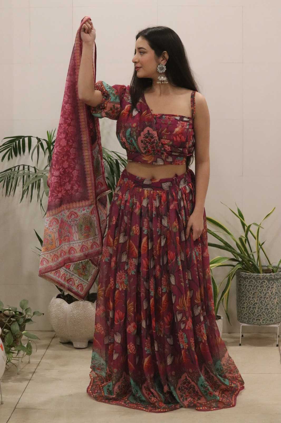 Organza Designer Lehenga