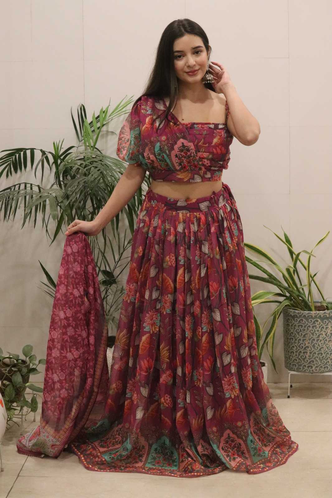 Organza Designer Lehenga