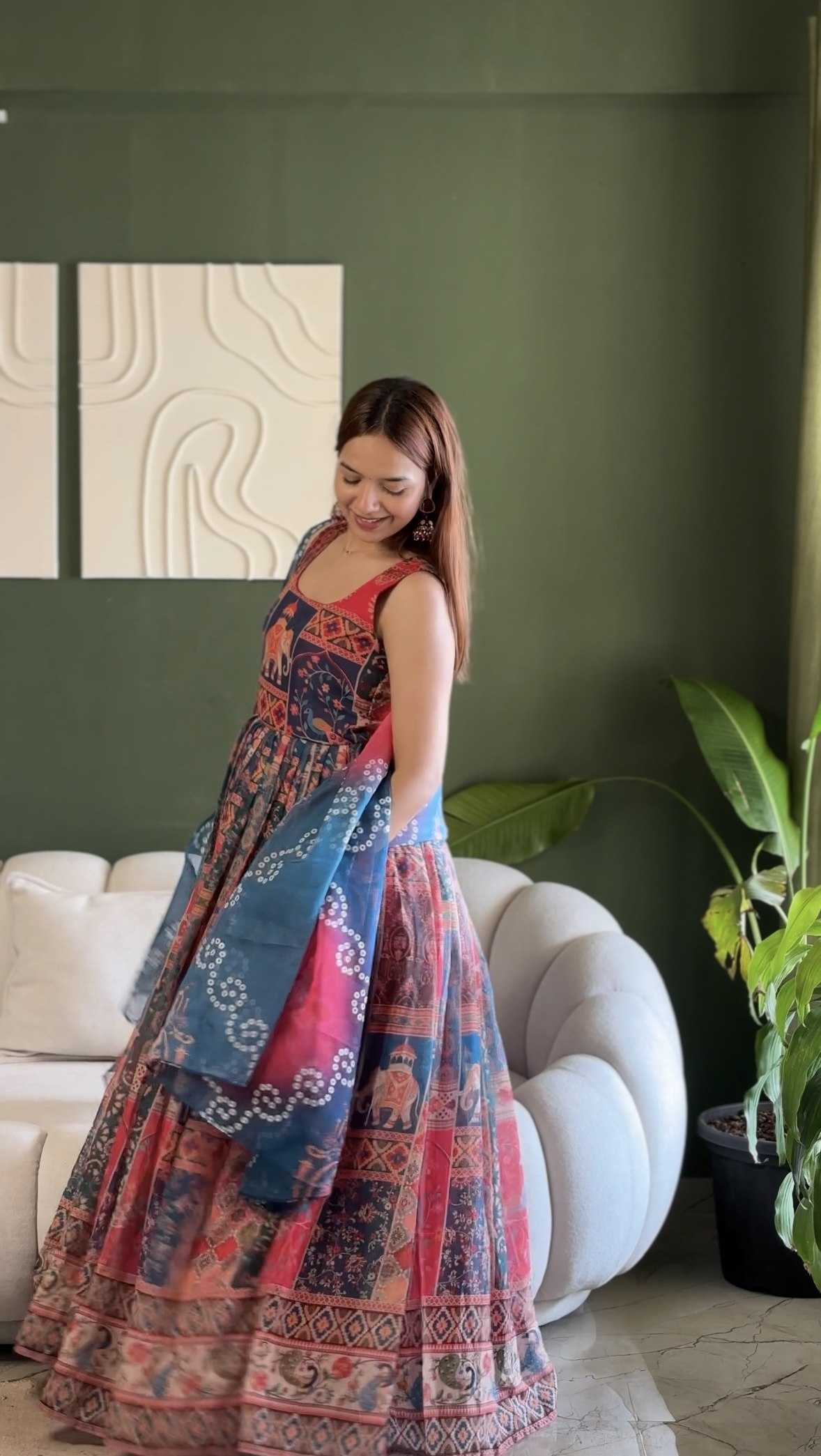 Organza Printed Gown