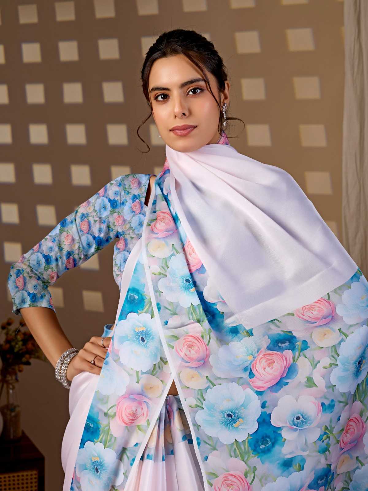 Georgette Printed Saree 2004
