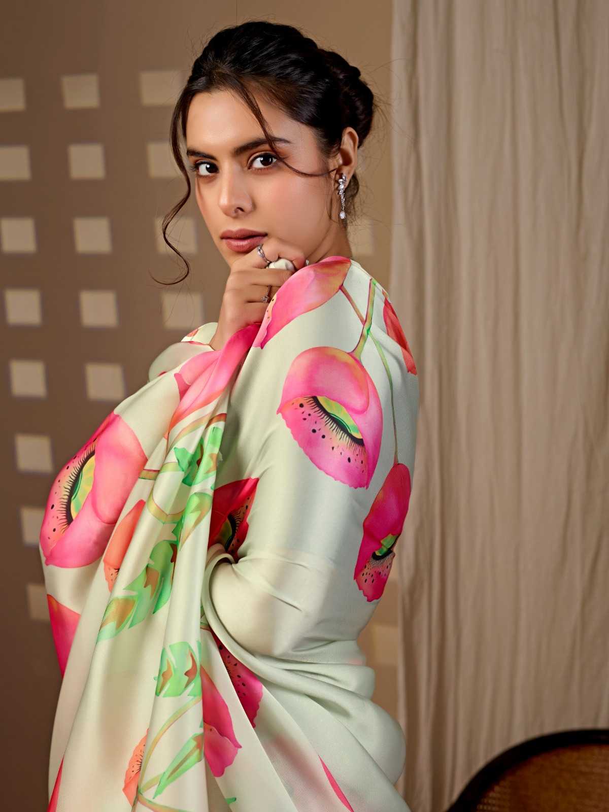 Georgette Printed Saree 2008
