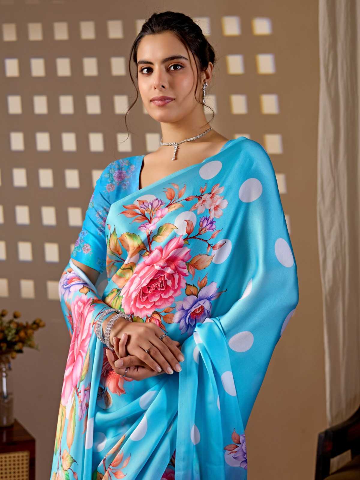 Satin Printed Saree 2010