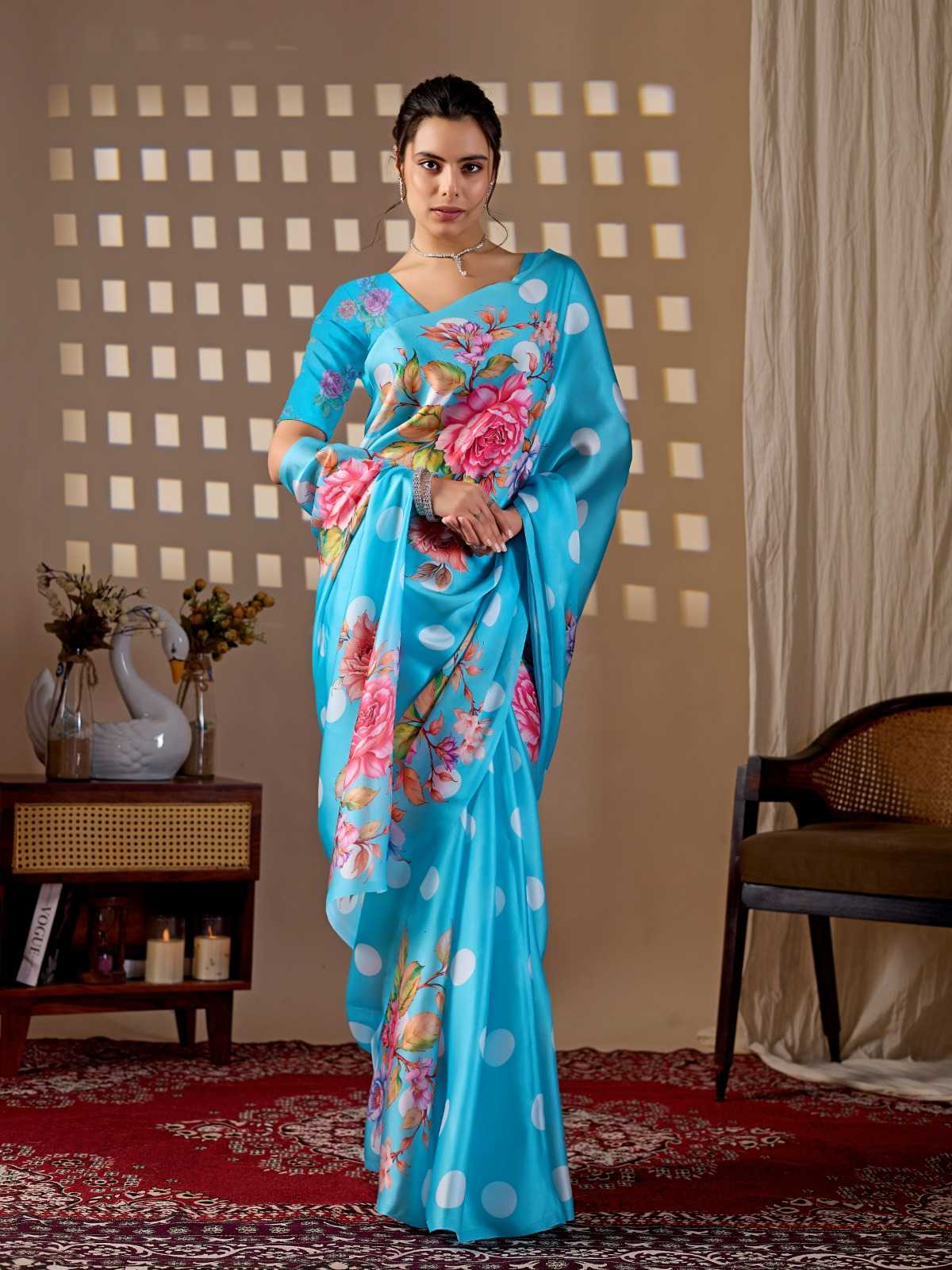 Satin Printed Saree 2010
