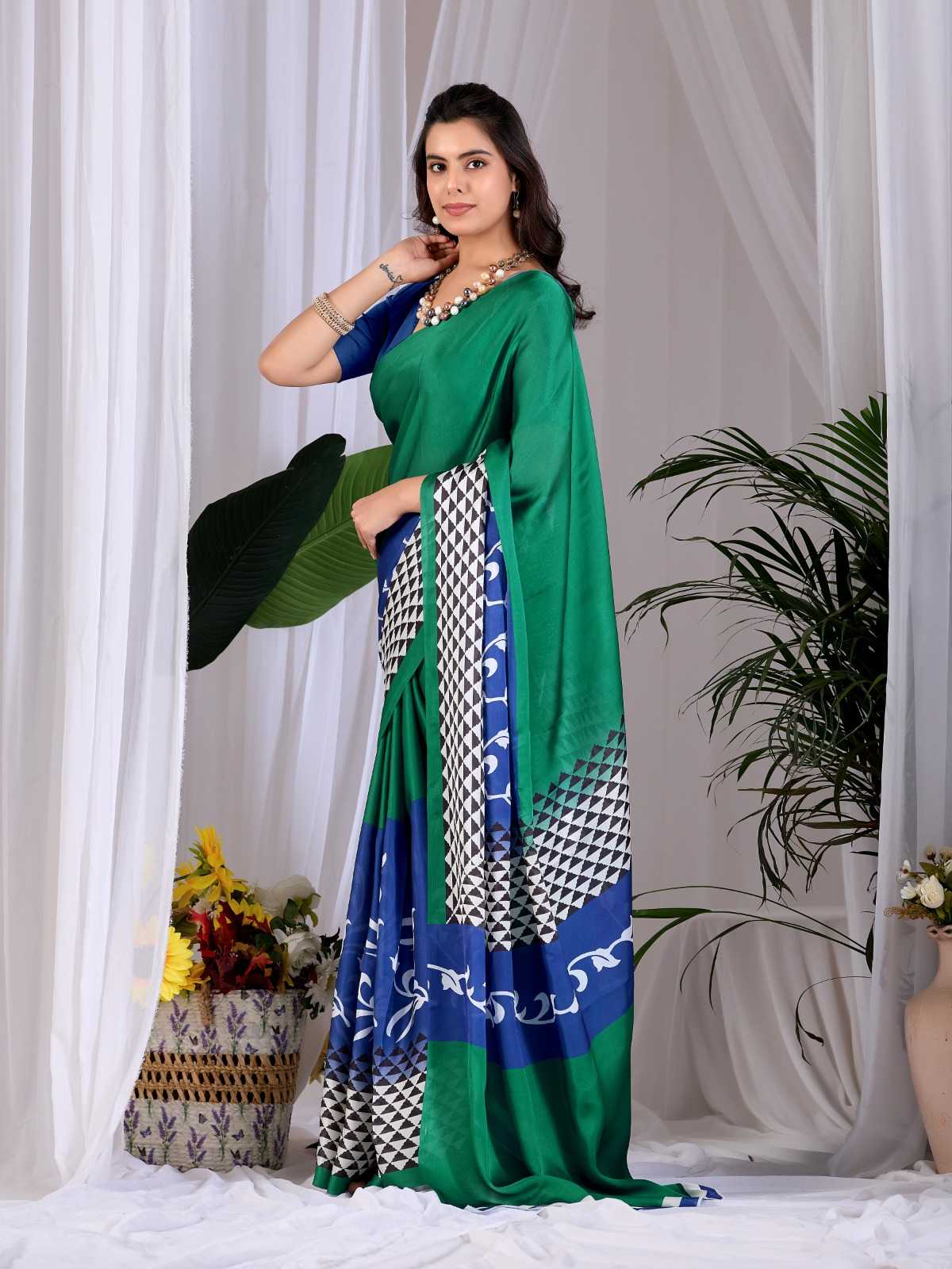 Satin Designer Saree