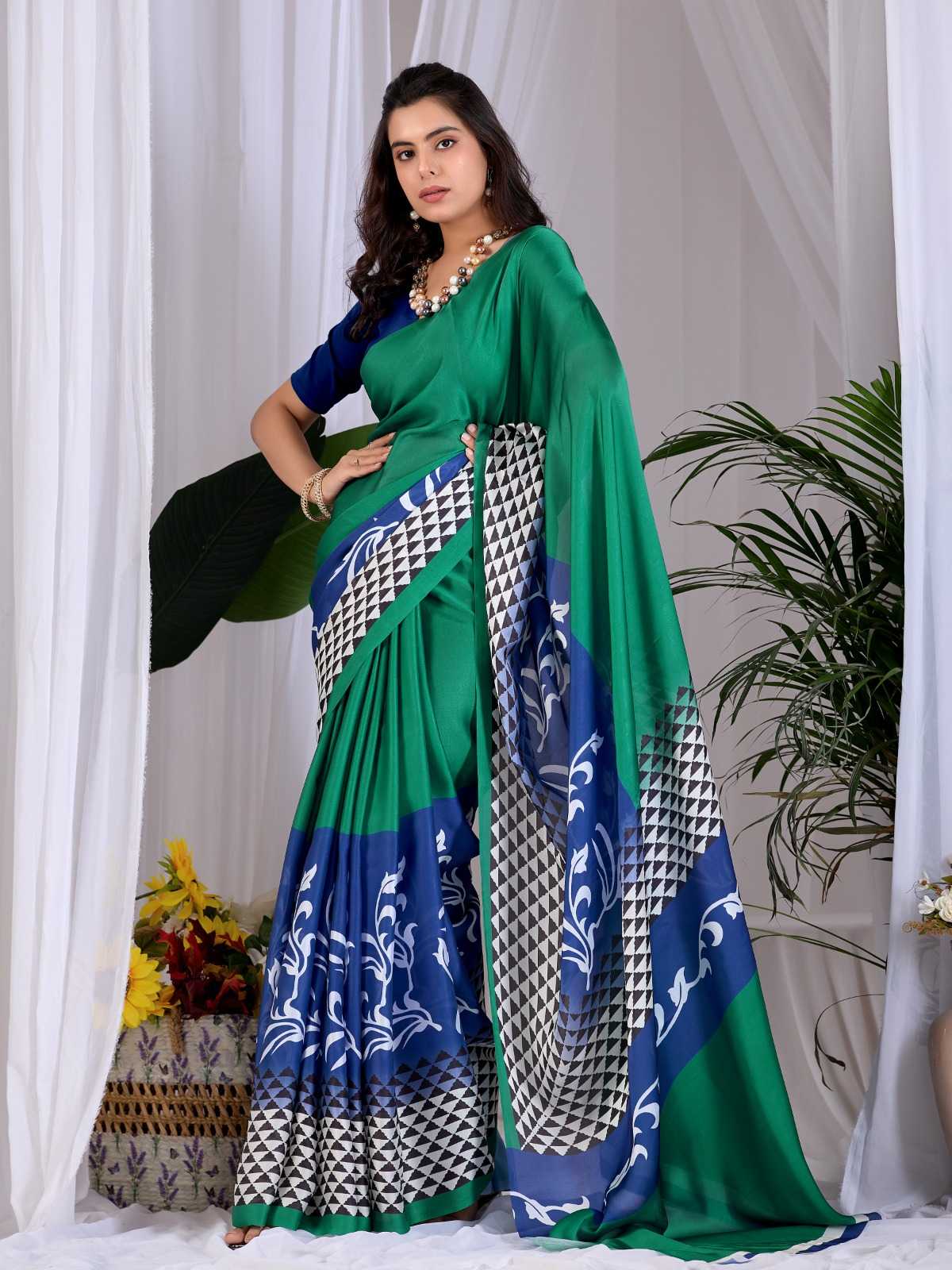Satin Designer Saree