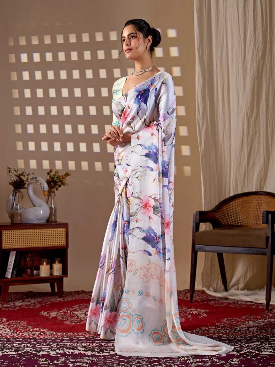 Satin Designer Saree
