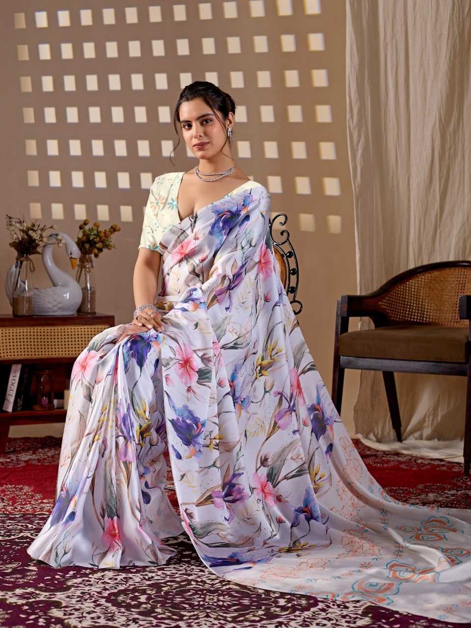 Satin Designer Saree