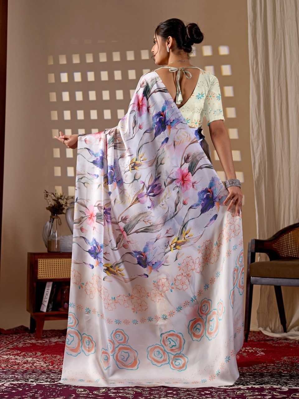 Satin Designer Saree