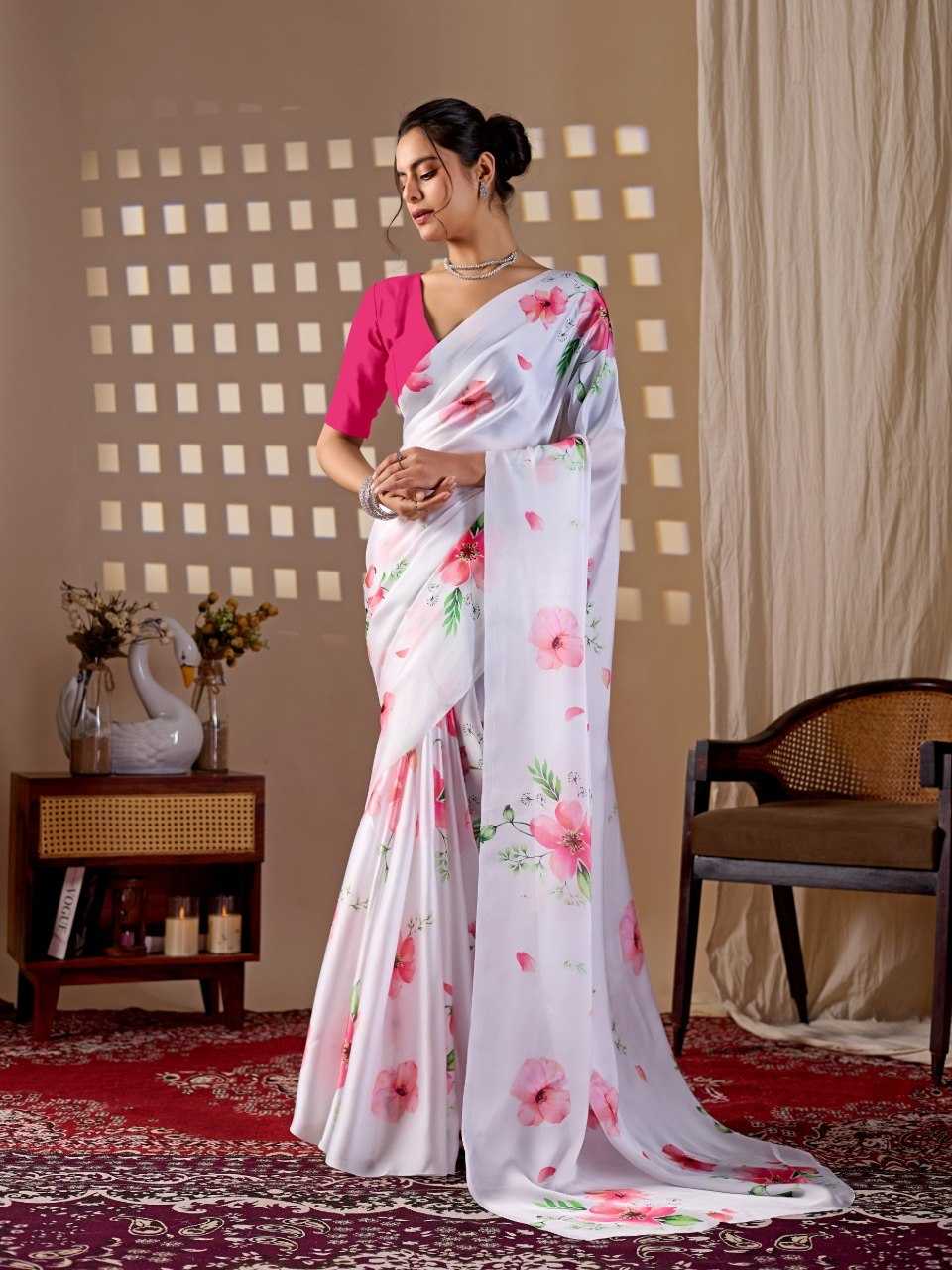 Satin Party Wear Saree