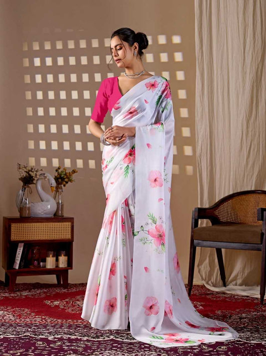 Satin Party Wear Saree