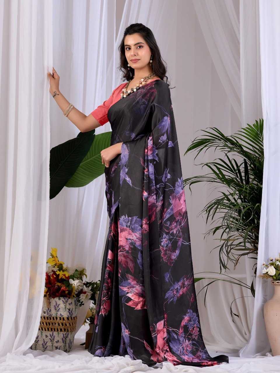 Satin Designer Saree