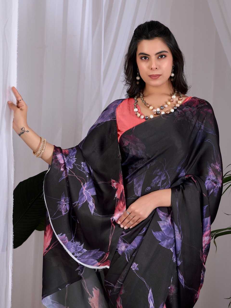 Satin Designer Saree