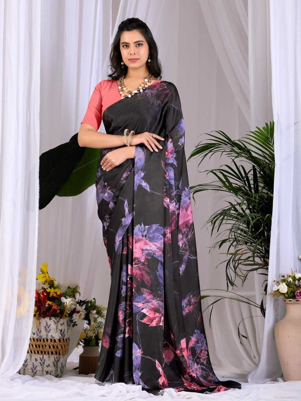 Satin Designer Saree