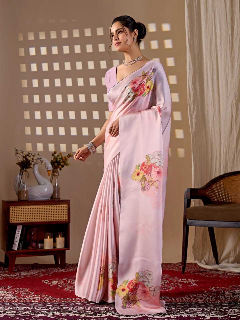 Satin Party Wear Saree