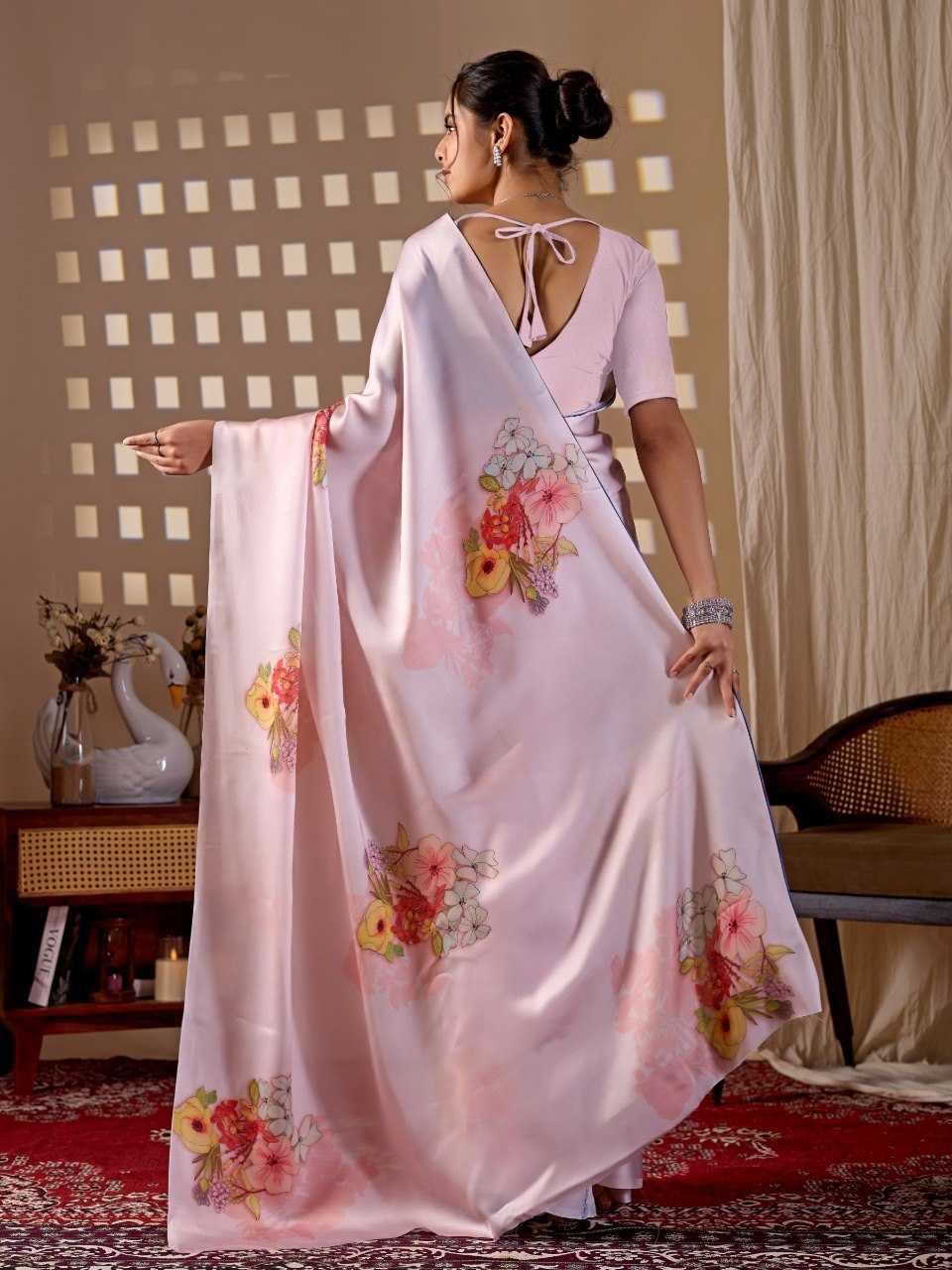 Satin Party Wear Saree