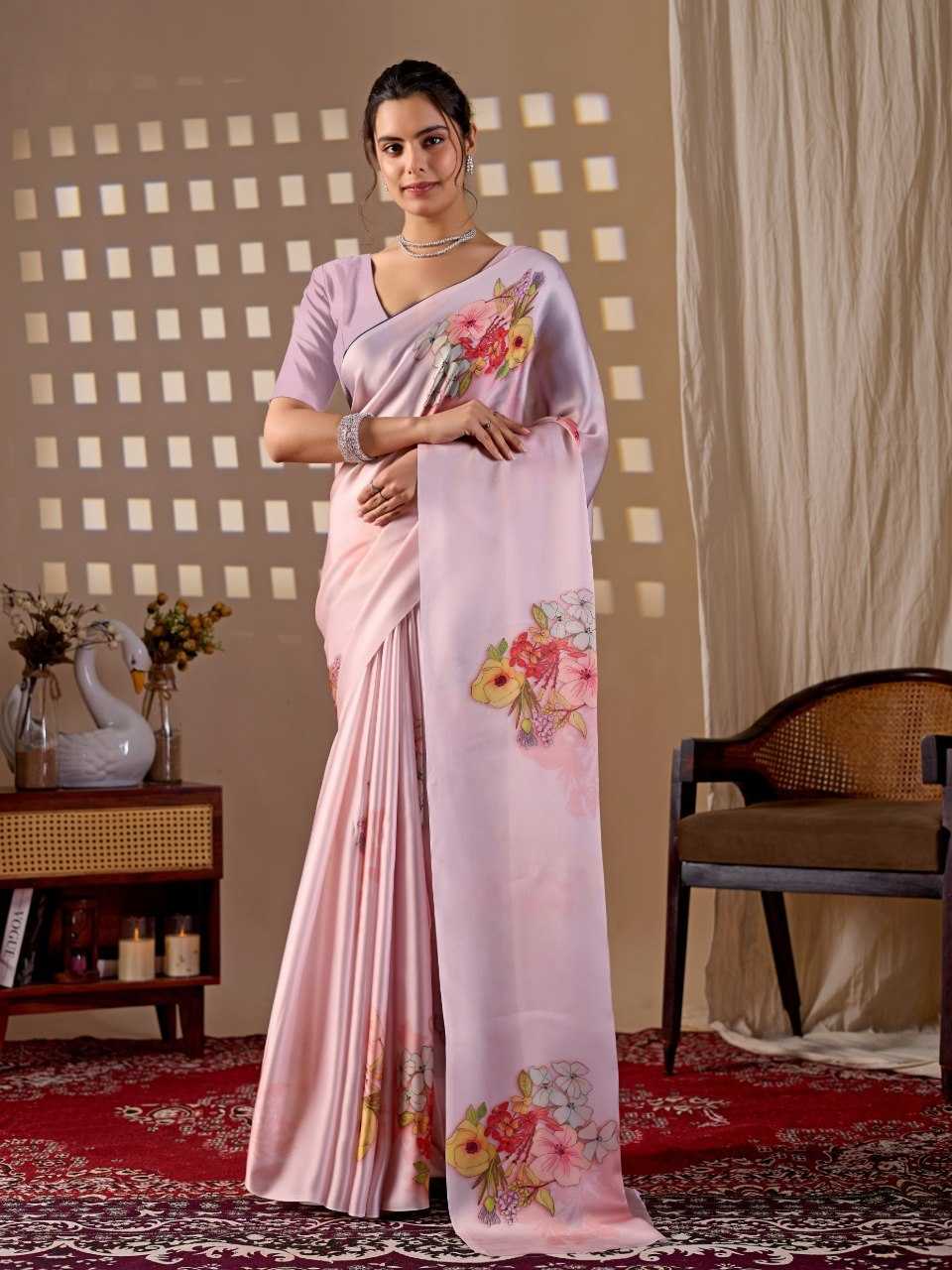 Satin Party Wear Saree