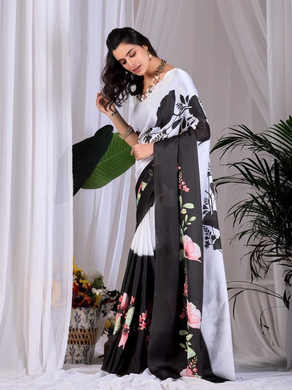 Satin Printed Saree