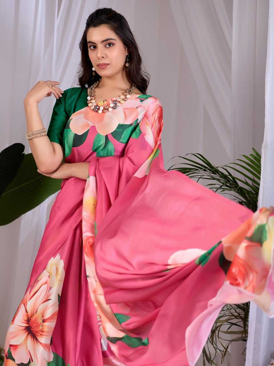 Satin Designer Saree