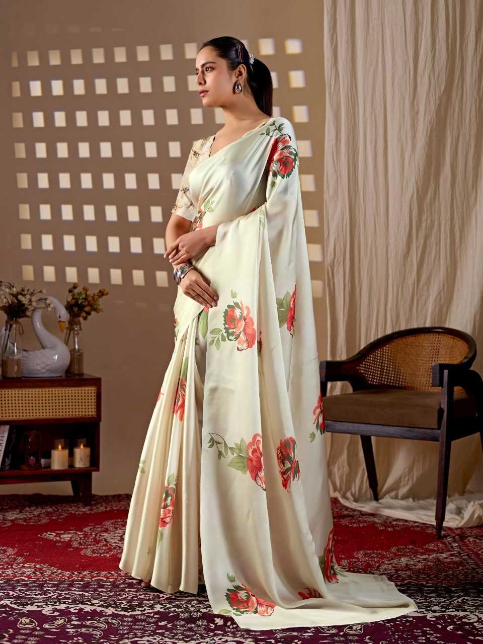 Satin Designer Saree
