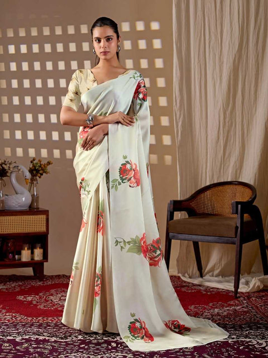 Satin Designer Saree