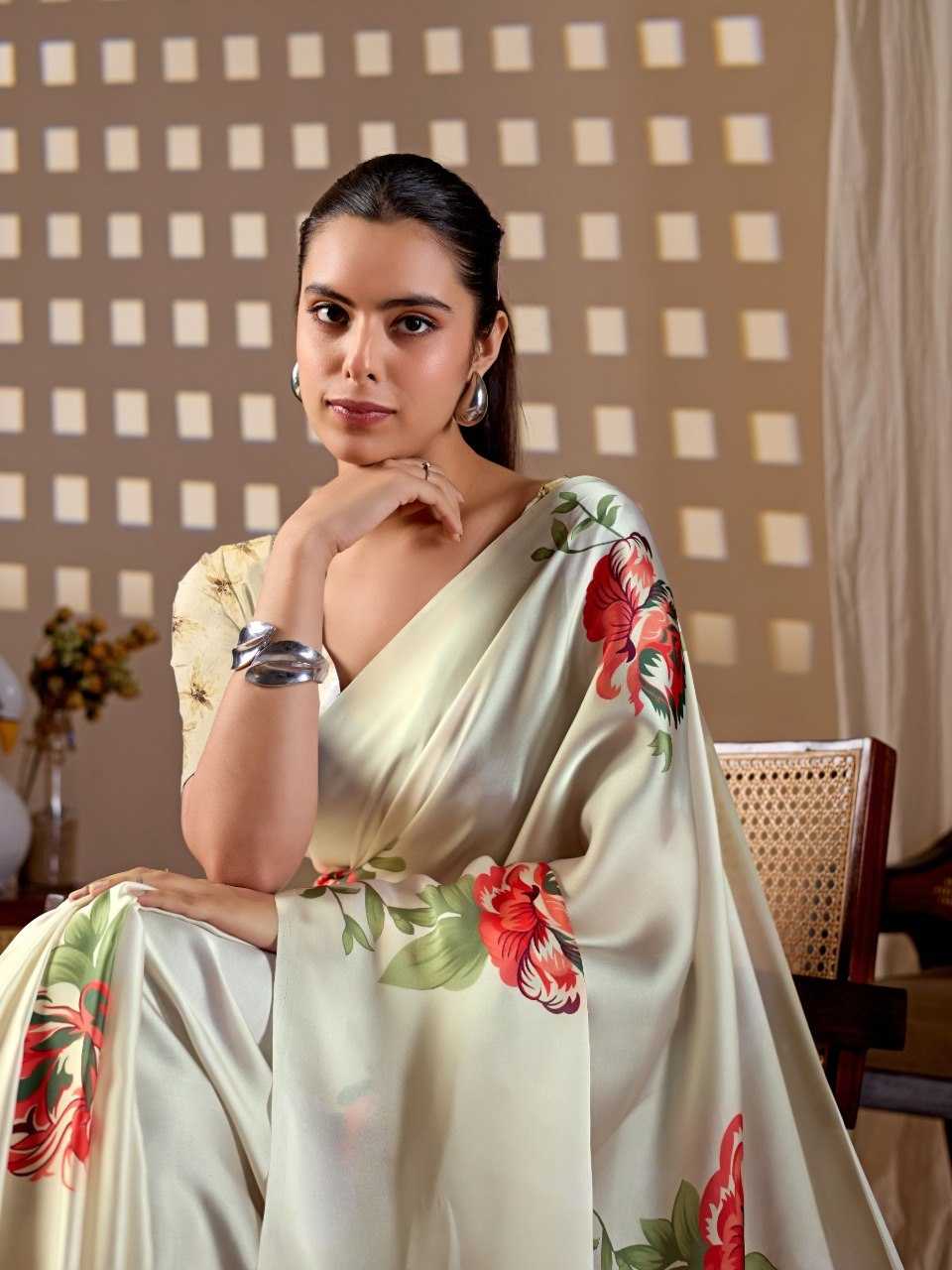 Satin Party Wear Saree