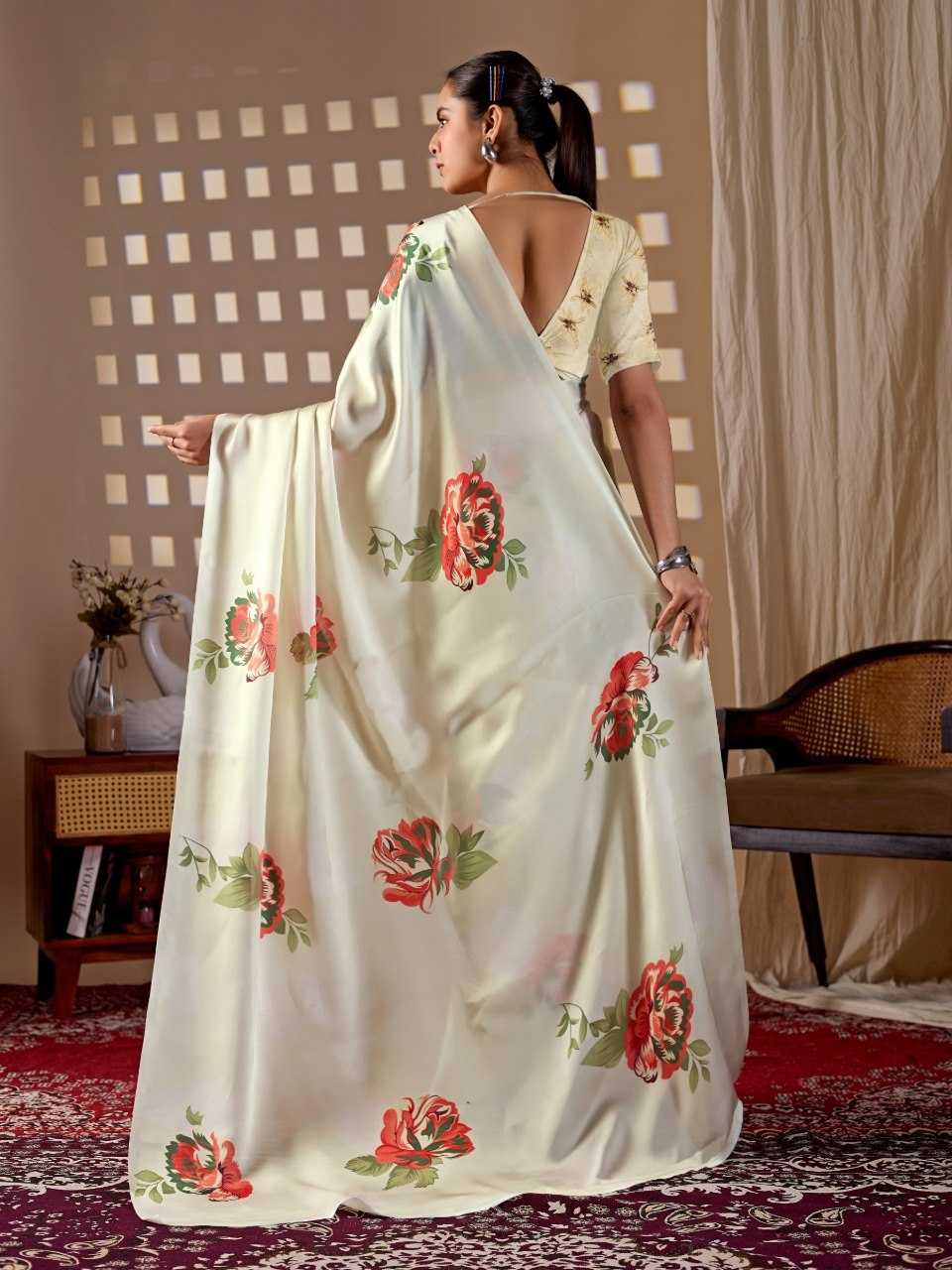 Satin Party Wear Saree