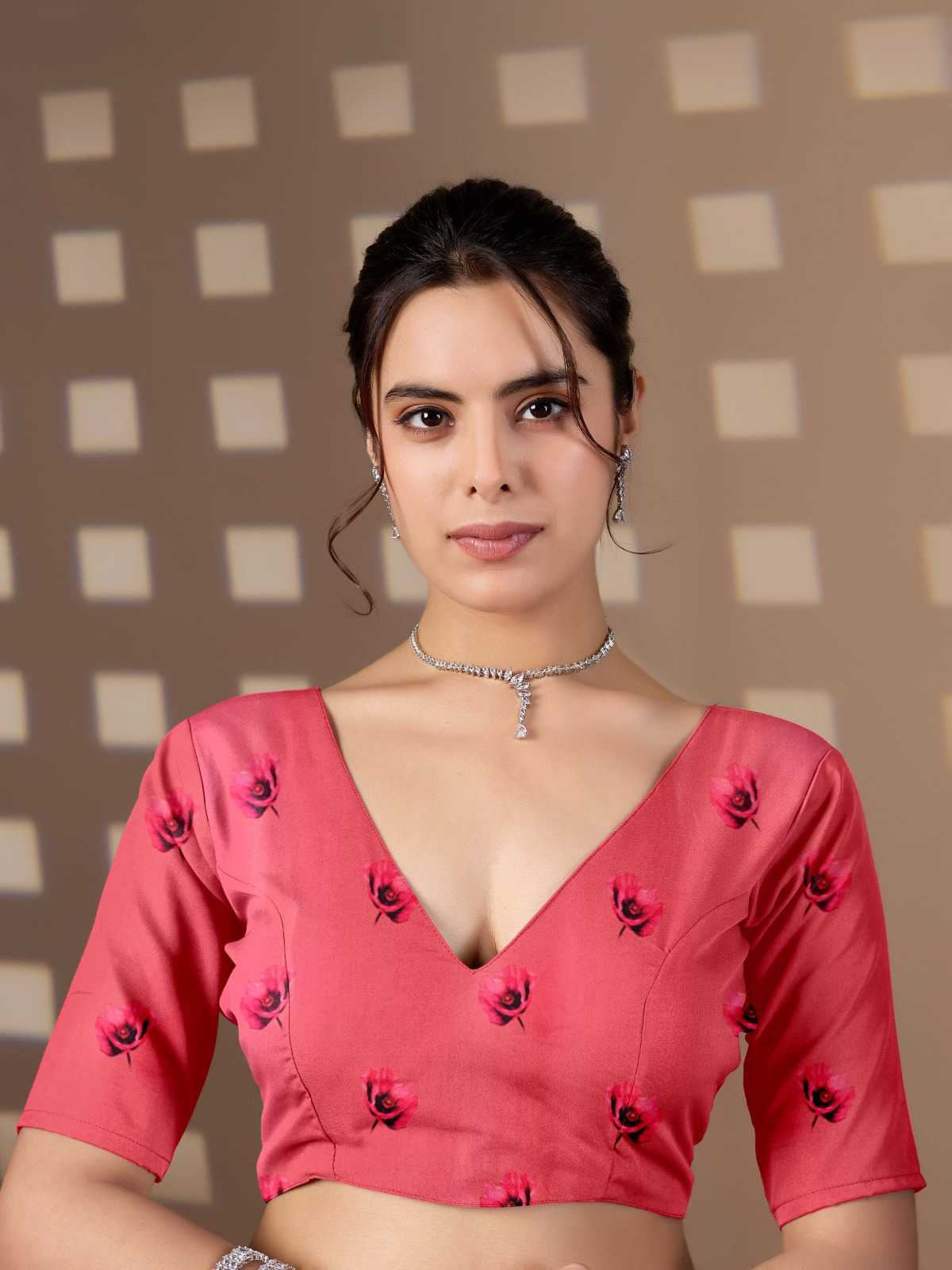 Satin Printed Saree