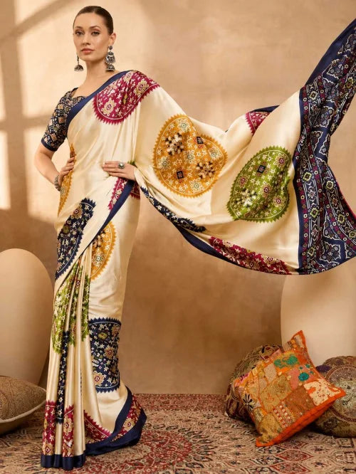 Satin Silk Soft Saree 2053