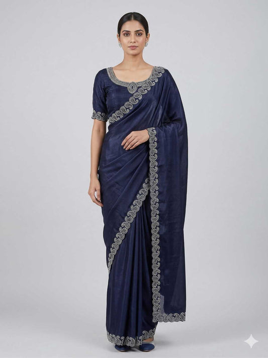 Space Silk Party Wear Saree 3014