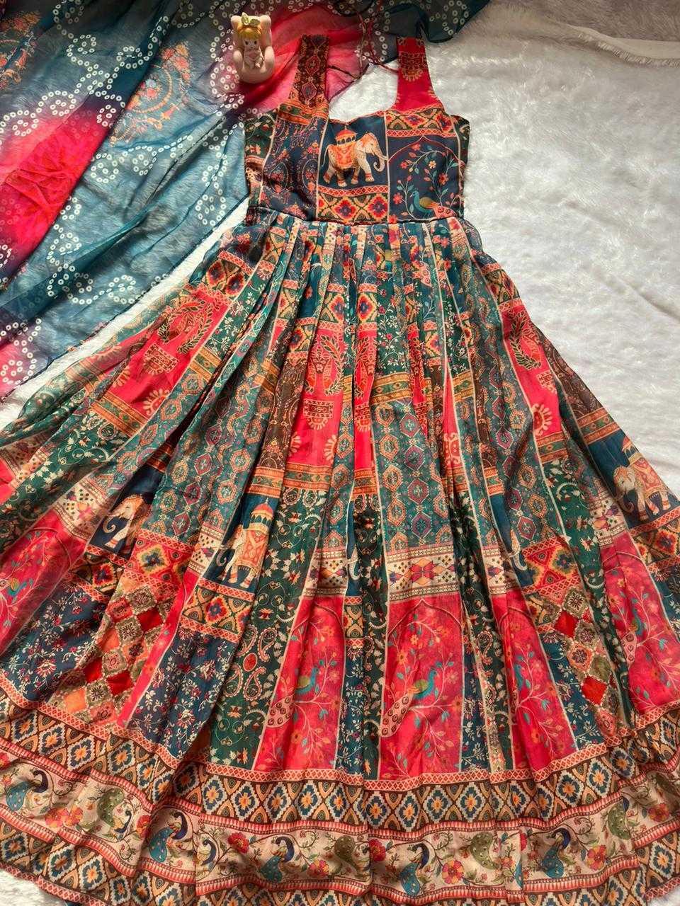 Organza Printed Gown