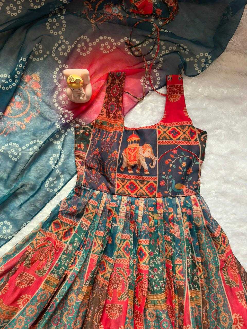 Organza Printed Gown