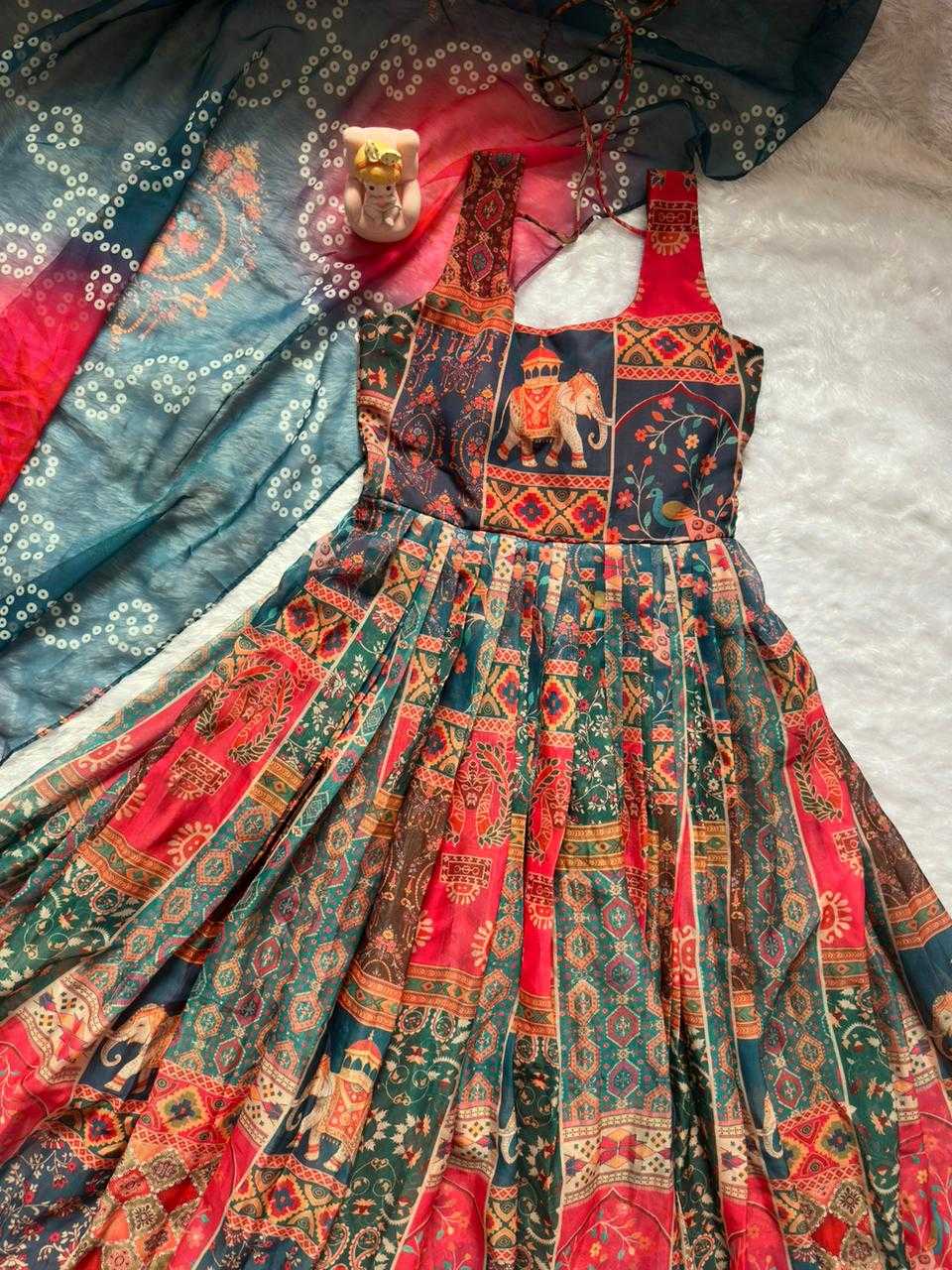 Organza Printed Gown