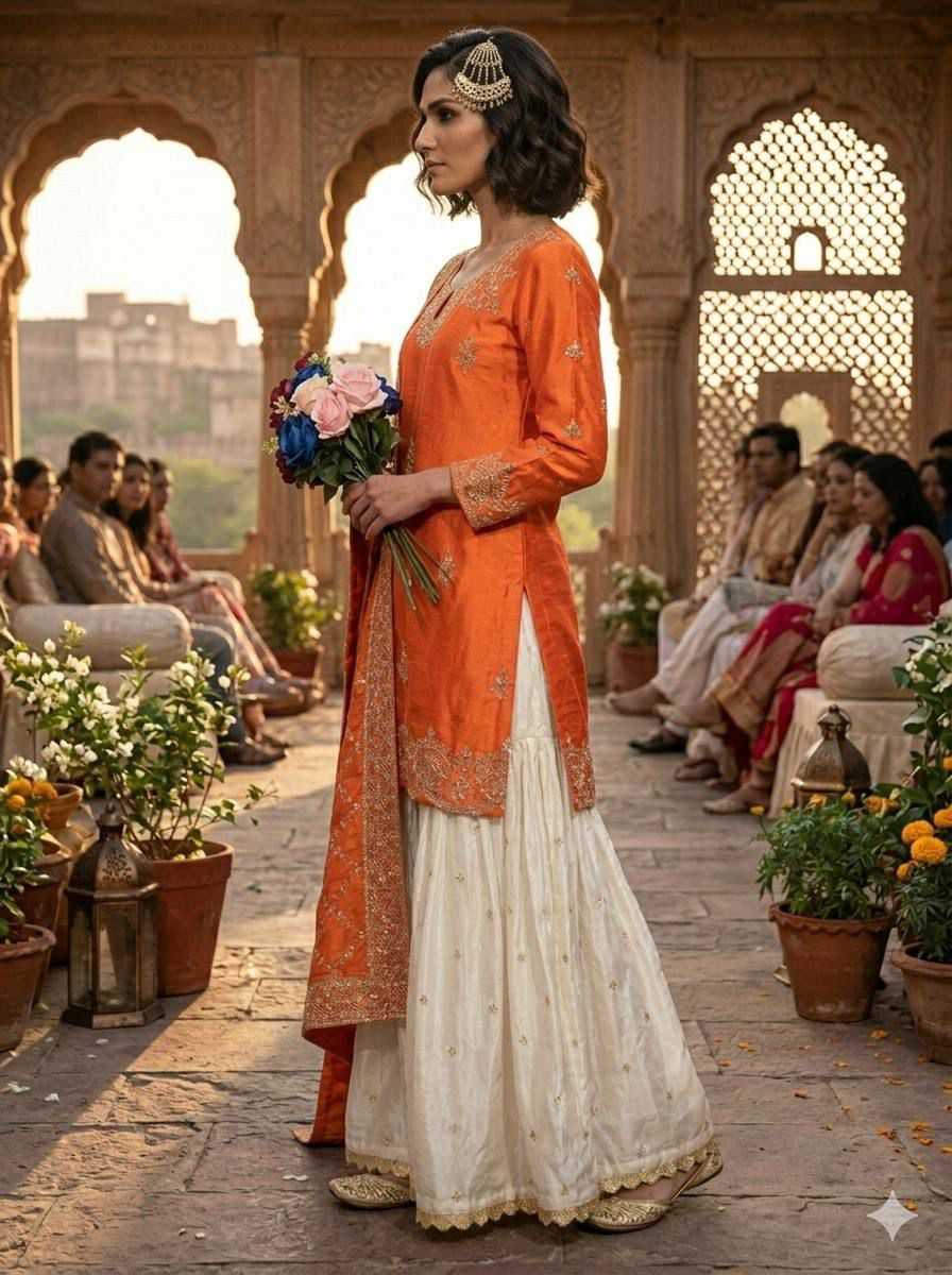 Chinon Silk Embroidery Suit