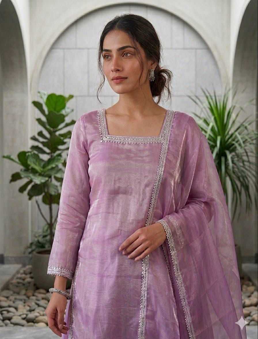 Pure Silk Embroidery Suit