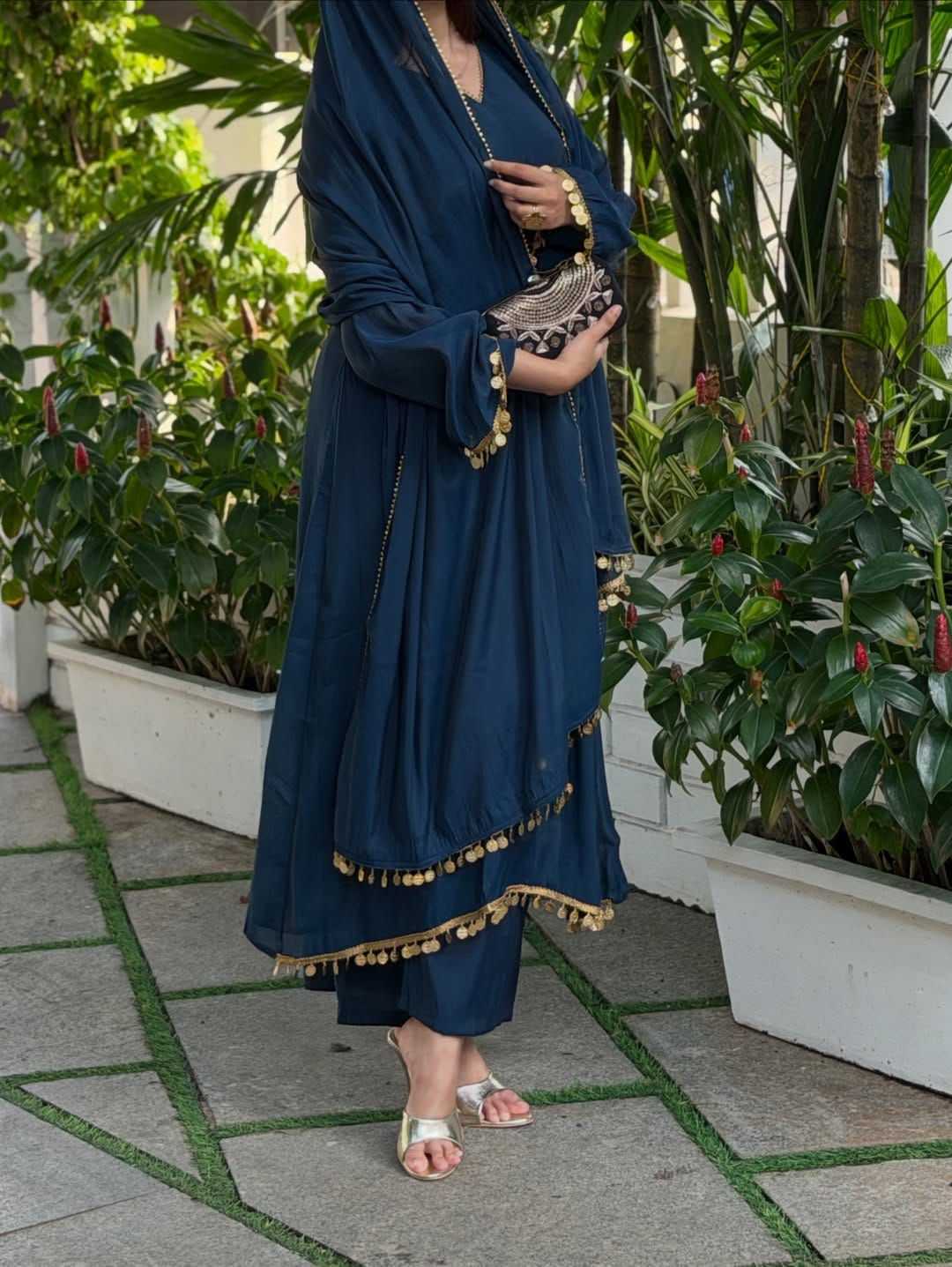 Heavy Roman Silk Embroidery Suit