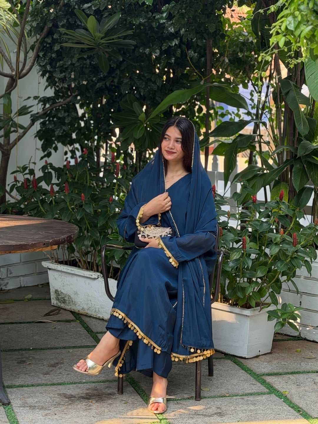 Heavy Roman Silk Embroidery Suit