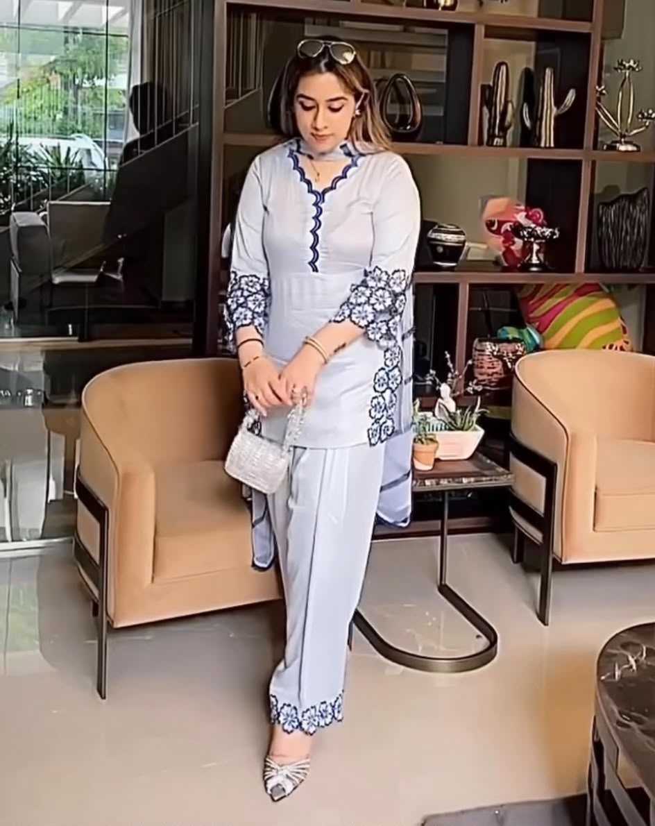 Crepe Embroidery Suit