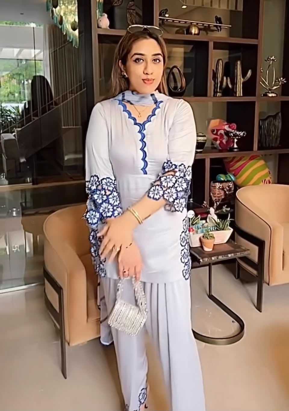 Crepe Embroidery Suit