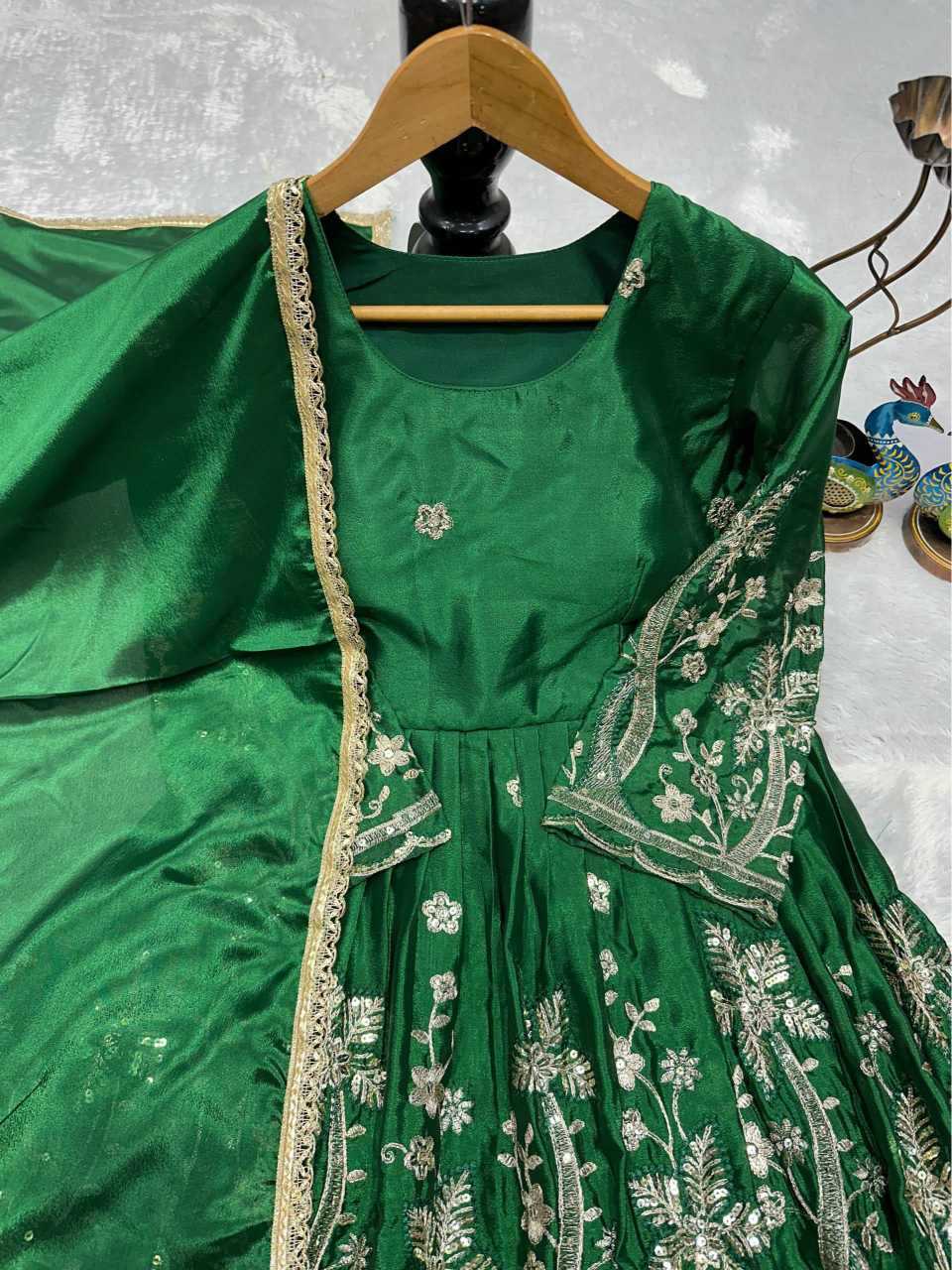 Chinon Silk Sharara Salwar Suit