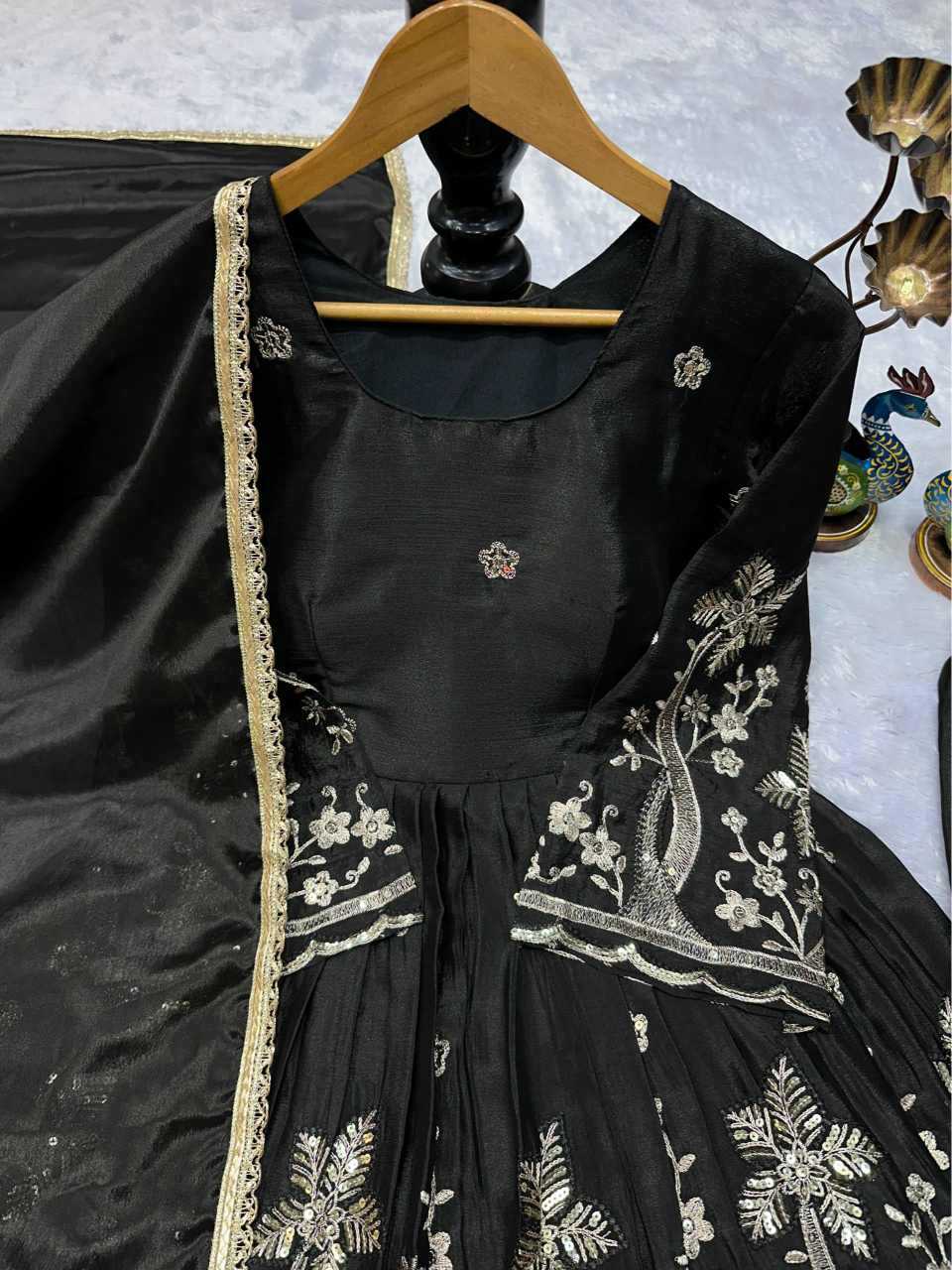 Chinon Silk Sharara Salwar Suit