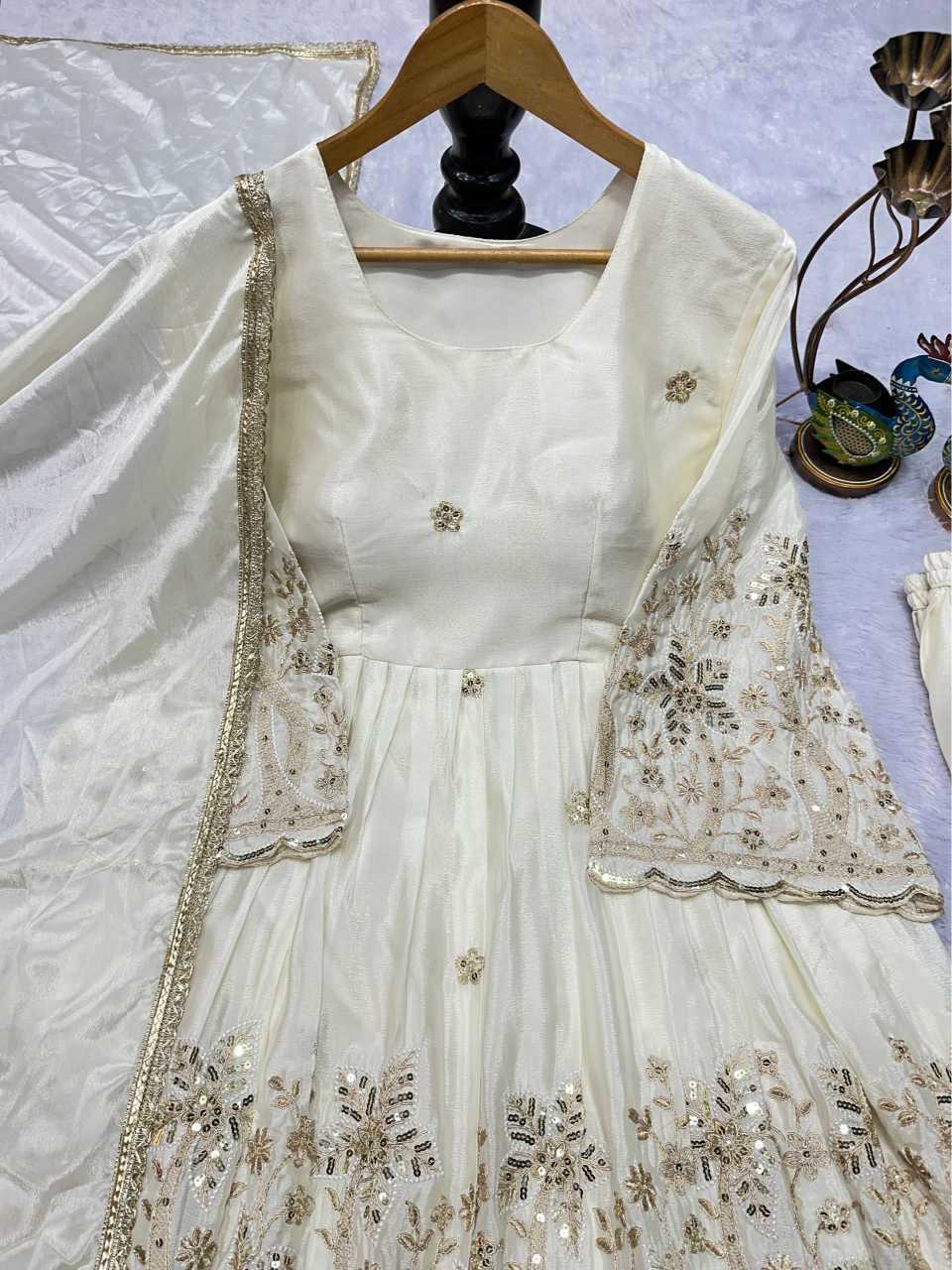 Chinon Silk Sharara Salwar Suit